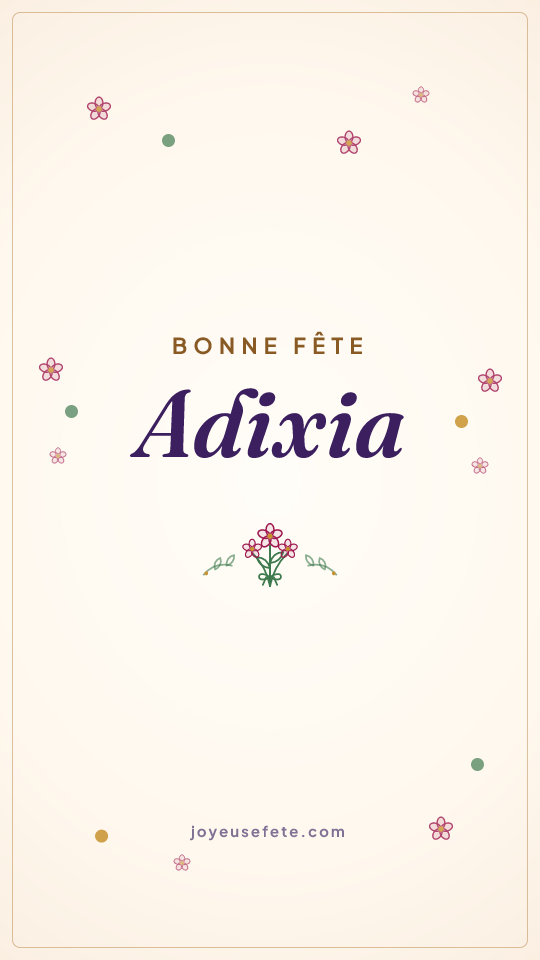 Image « Bonne fête Adixia » au format story