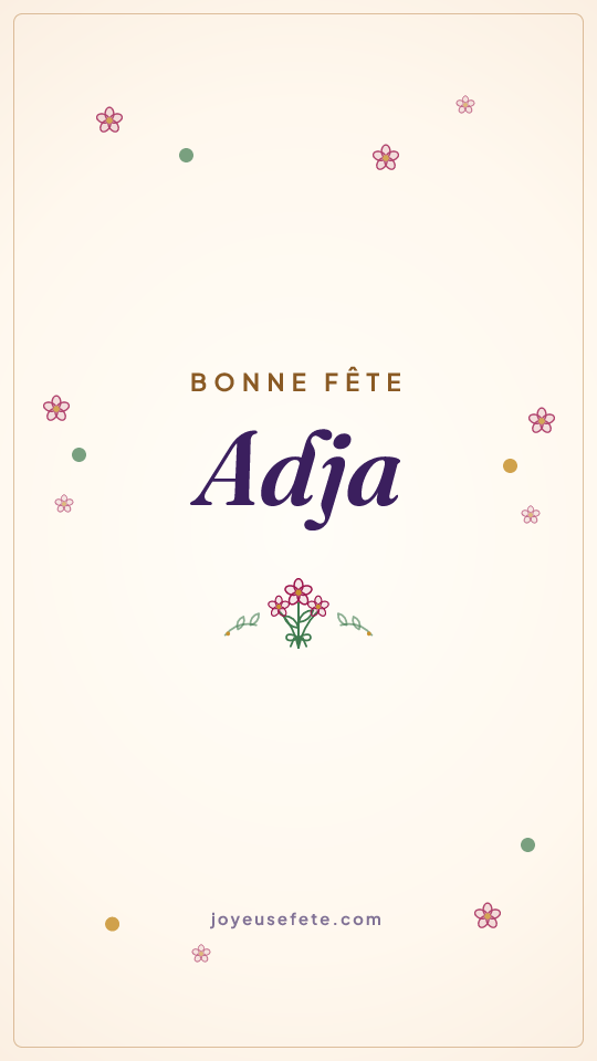 Image « Bonne fête Adja » au format story