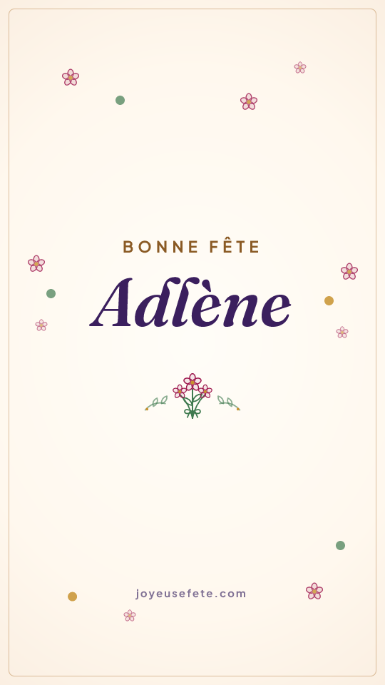 Image « Bonne fête Adlène » au format story