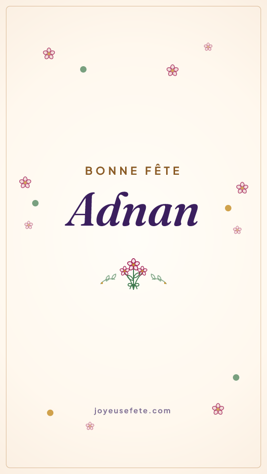 Image « Bonne fête Adnan » au format story