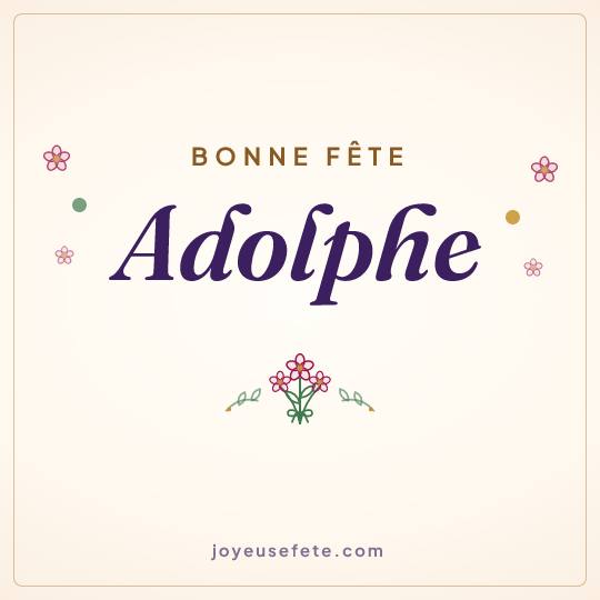 Image carrée « Bonne fête Adolphe » pour WhatsApp
