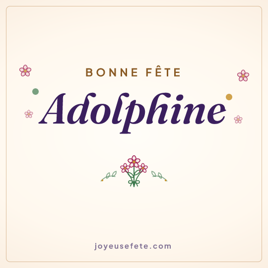 Image carrée « Bonne fête Adolphine » pour WhatsApp