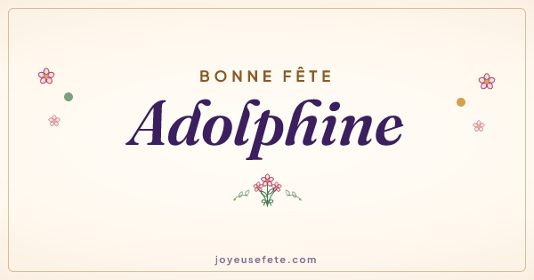 Image « Bonne fête Adolphine » au format large