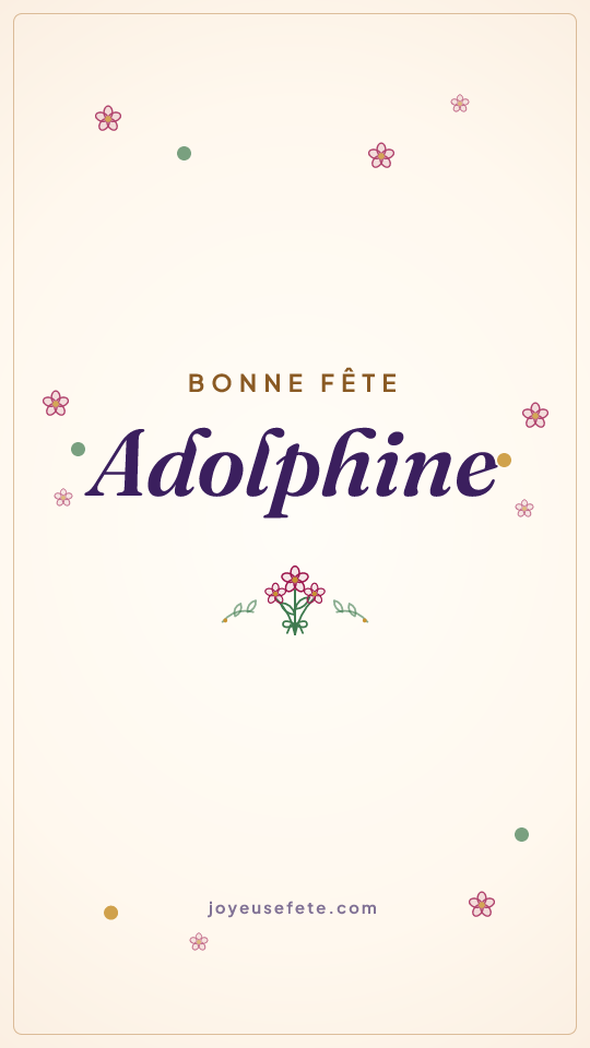 Image « Bonne fête Adolphine » au format story