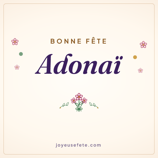 Image carrée « Bonne fête Adonaï » pour WhatsApp