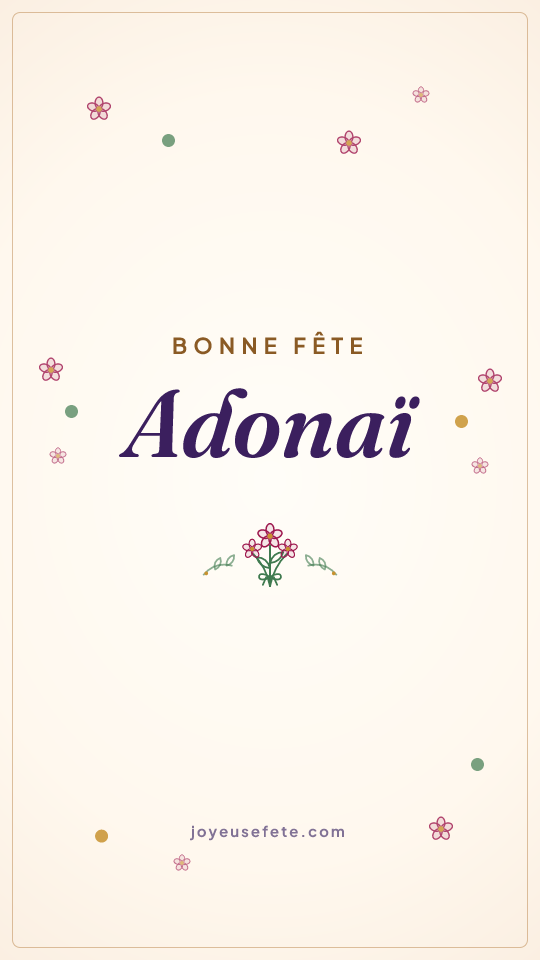 Image « Bonne fête Adonaï » au format story