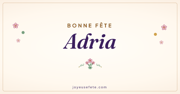 Image « Bonne fête Adria » au format large