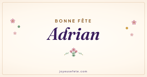 Image « Bonne fête Adrian » au format large