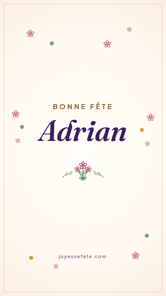 Image « Bonne fête Adrian » au format story