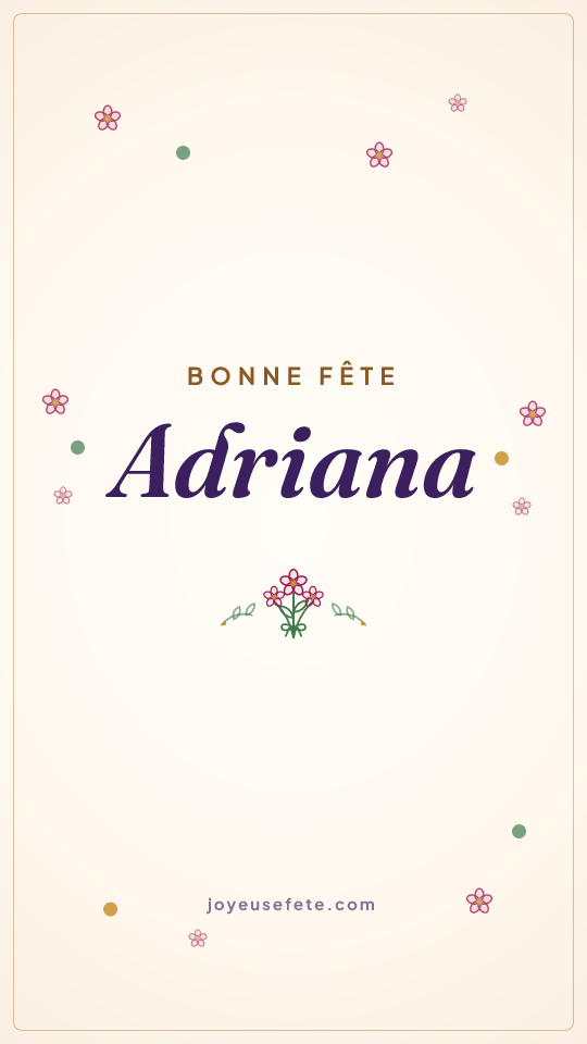 Image « Bonne fête Adriana » au format story