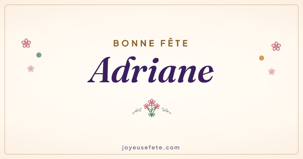 Image « Bonne fête Adriane » au format large
