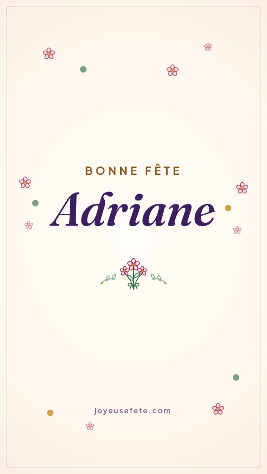 Image « Bonne fête Adriane » au format story