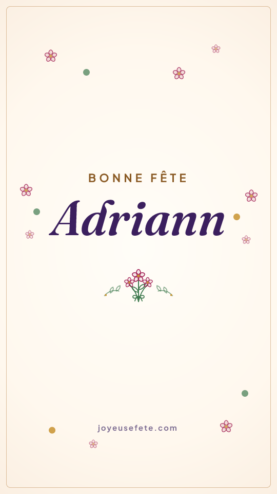 Image « Bonne fête Adriann » au format story