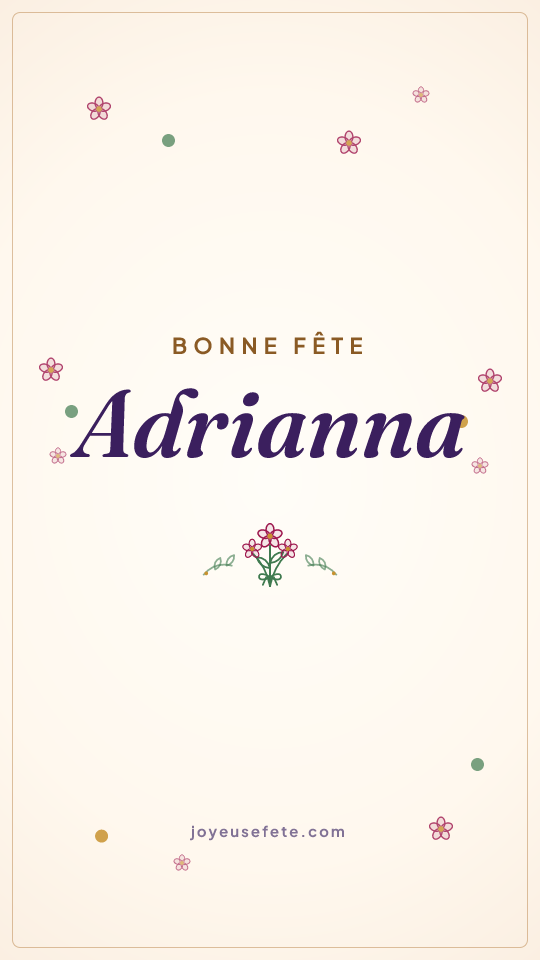 Image « Bonne fête Adrianna » au format story