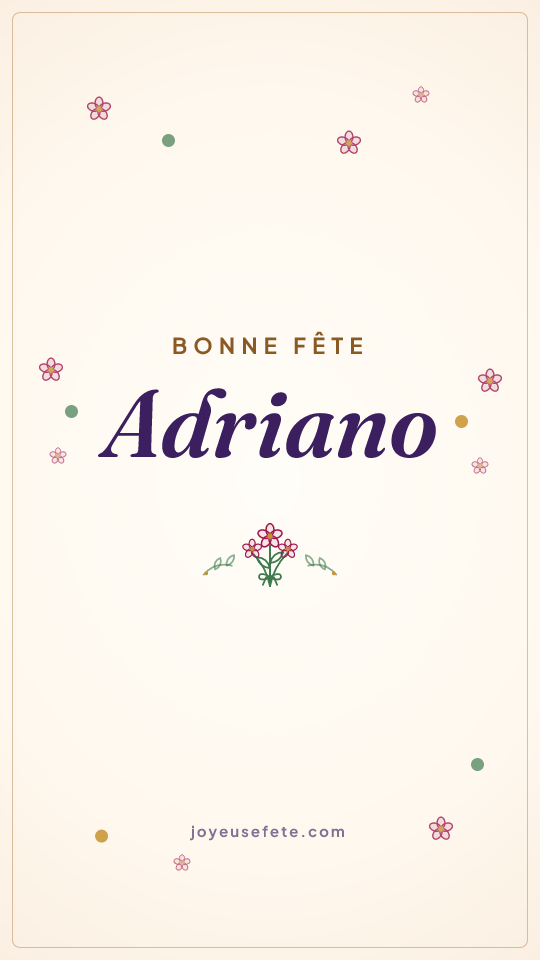 Image « Bonne fête Adriano » au format story