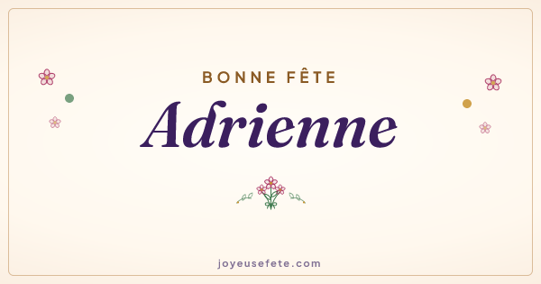 Image « Bonne fête Adrienne » au format large