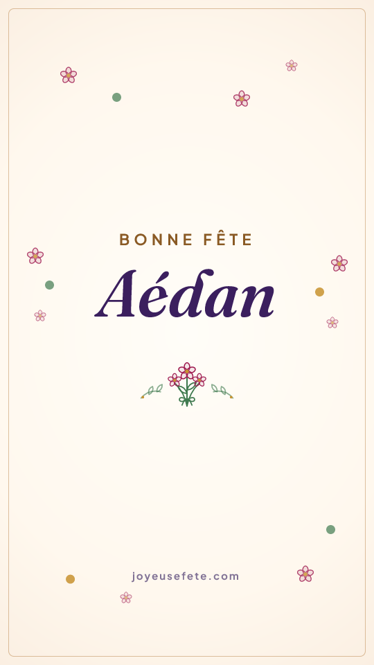 Image « Bonne fête Aédan » au format story