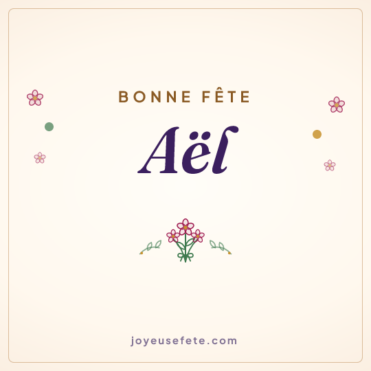 Image carrée « Bonne fête Aël » pour WhatsApp