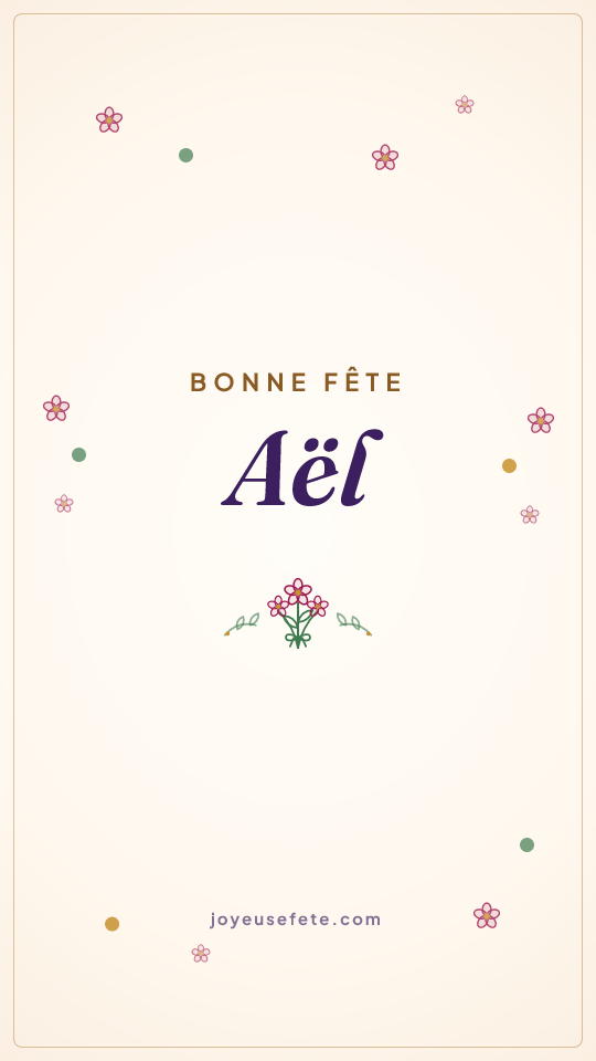 Image « Bonne fête Aël » au format story