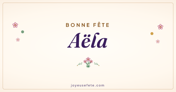 Image « Bonne fête Aëla » au format large