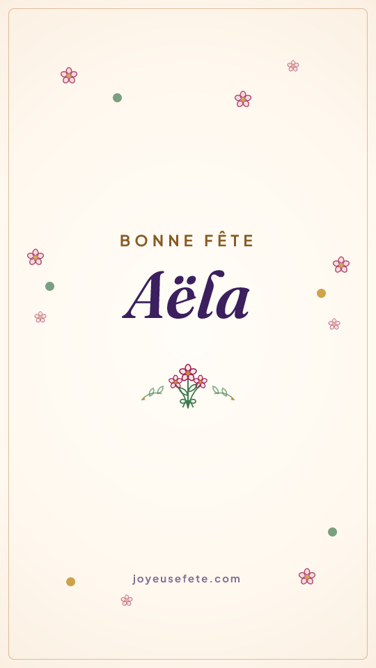Image « Bonne fête Aëla » au format story