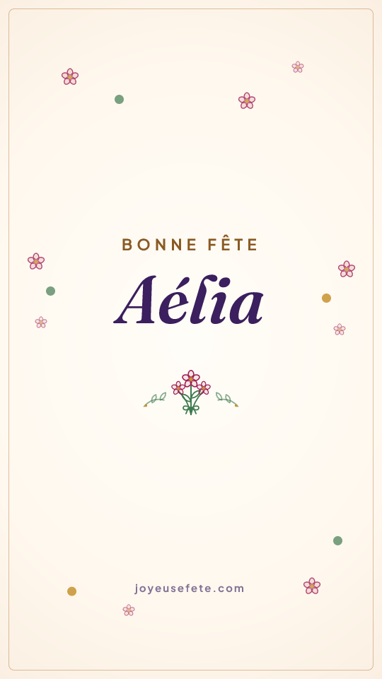 Image « Bonne fête Aélia » au format story