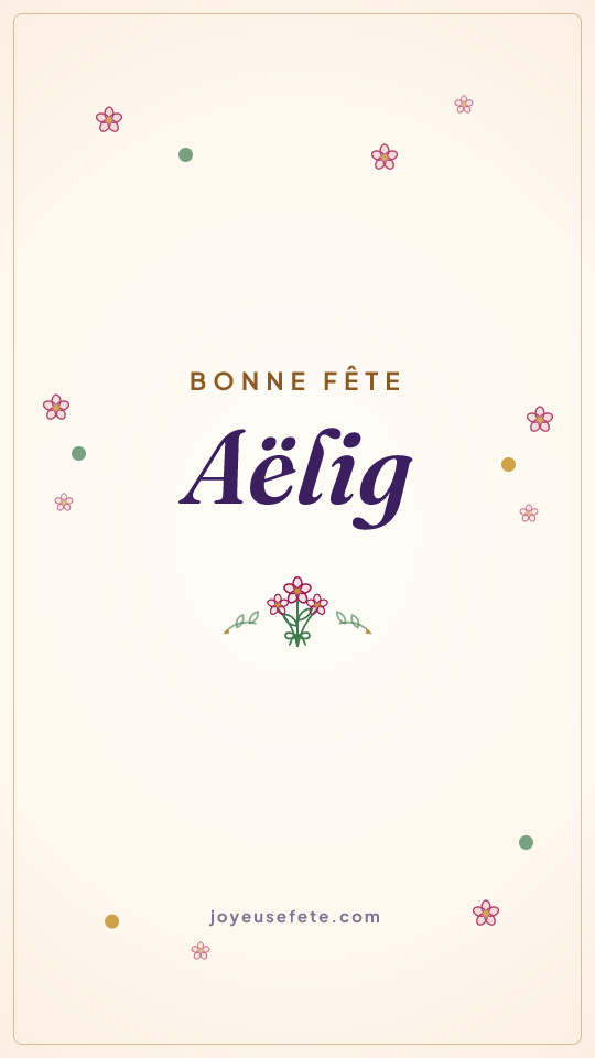 Image « Bonne fête Aëlig » au format story