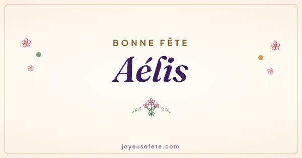 Image « Bonne fête Aélis » au format large