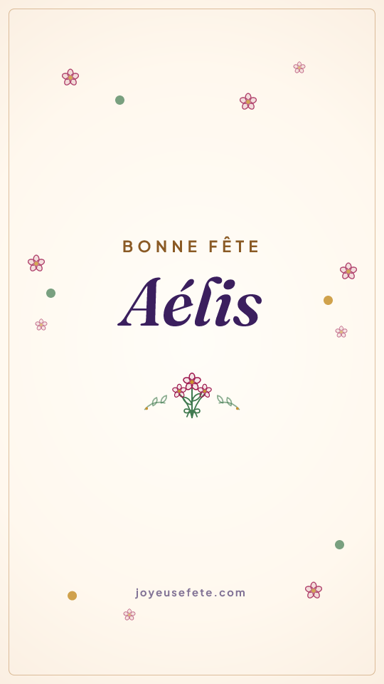 Image « Bonne fête Aélis » au format story