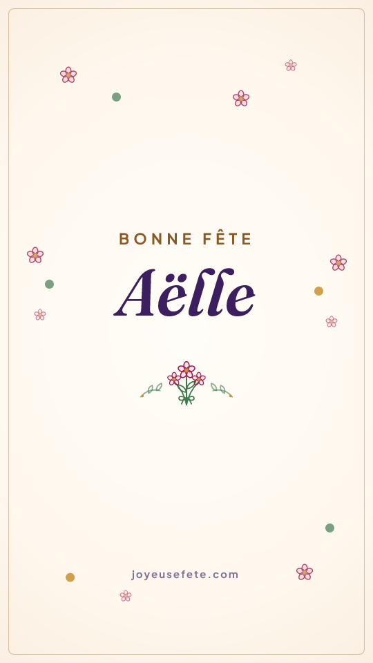 Image « Bonne fête Aëlle » au format story
