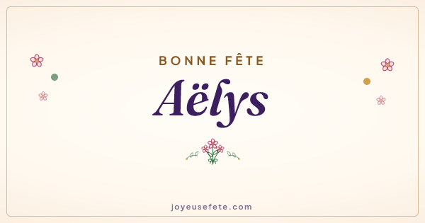 Image « Bonne fête Aëlys » au format large
