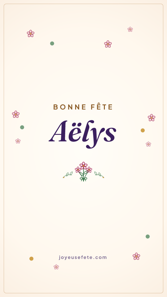 Image « Bonne fête Aëlys » au format story
