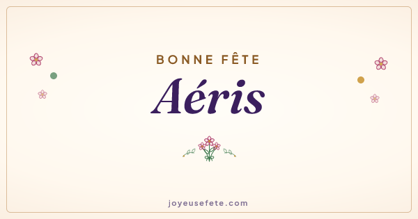 Image « Bonne fête Aéris » au format large