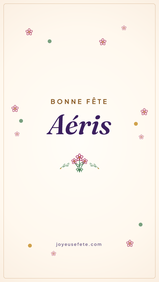 Image « Bonne fête Aéris » au format story