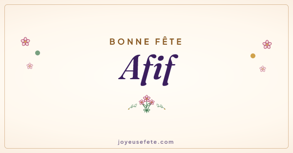 Image « Bonne fête Afif » au format large