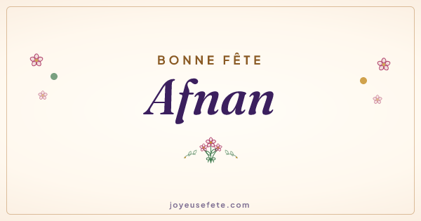 Image « Bonne fête Afnan » au format large