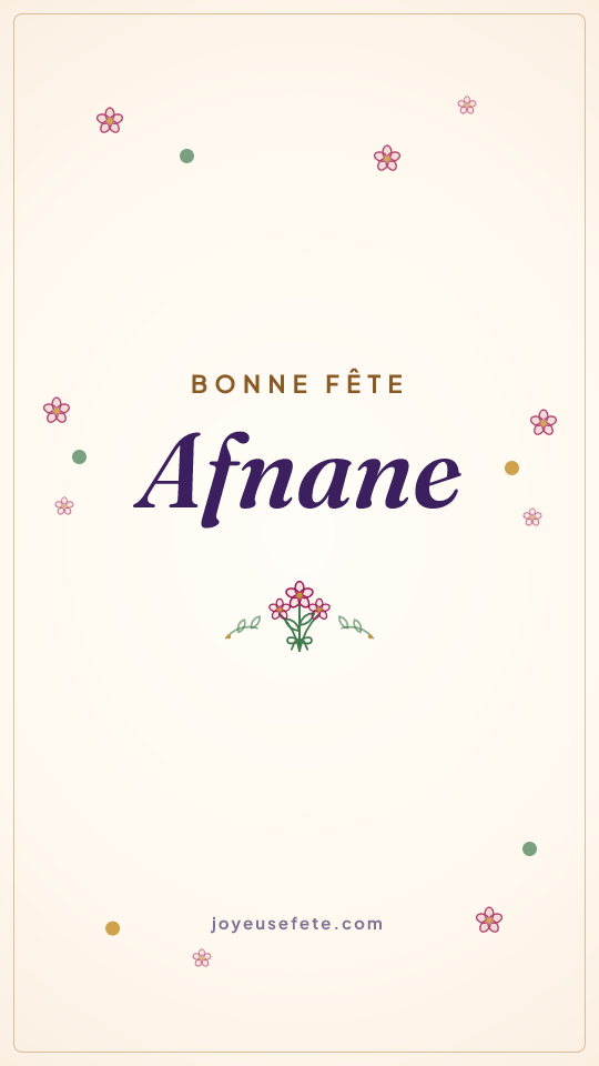 Image « Bonne fête Afnane » au format story