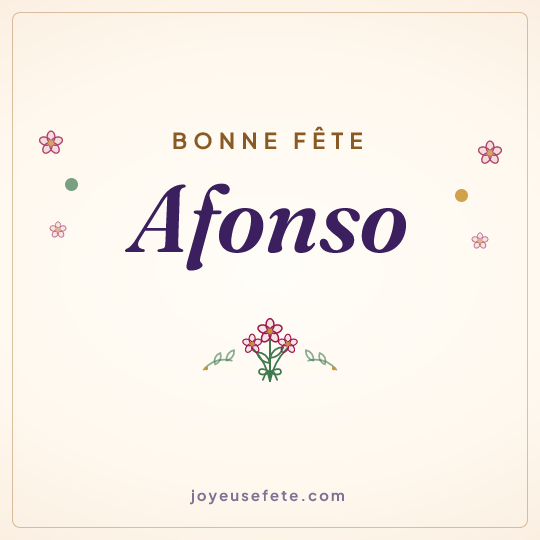 Image carrée « Bonne fête Afonso » pour WhatsApp