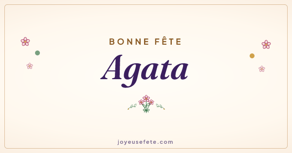 Image « Bonne fête Agata » au format large