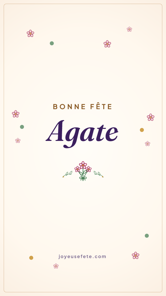 Image « Bonne fête Agate » au format story