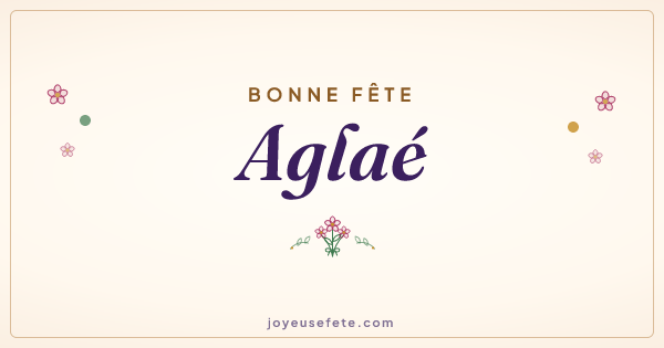 Image « Bonne fête Aglaé » au format large