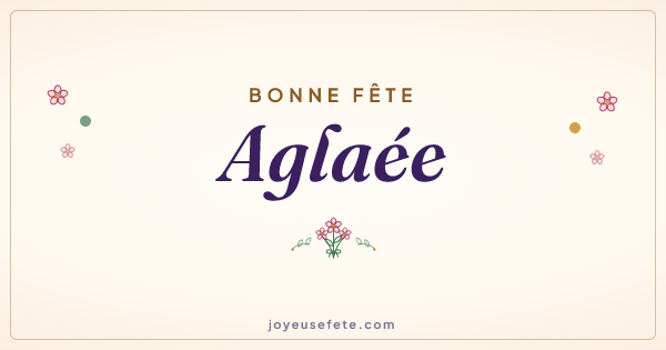 Image « Bonne fête Aglaée » au format large