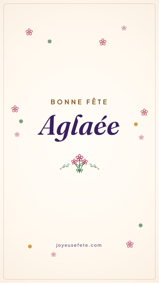 Image « Bonne fête Aglaée » au format story