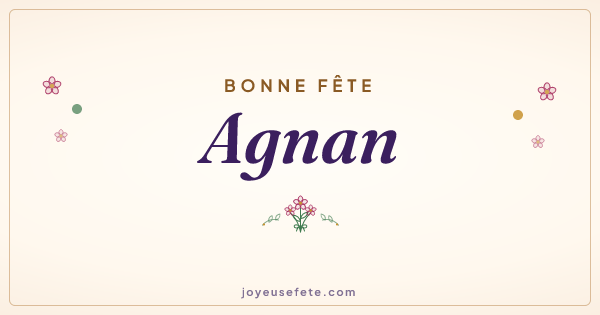 Image « Bonne fête Agnan » au format large