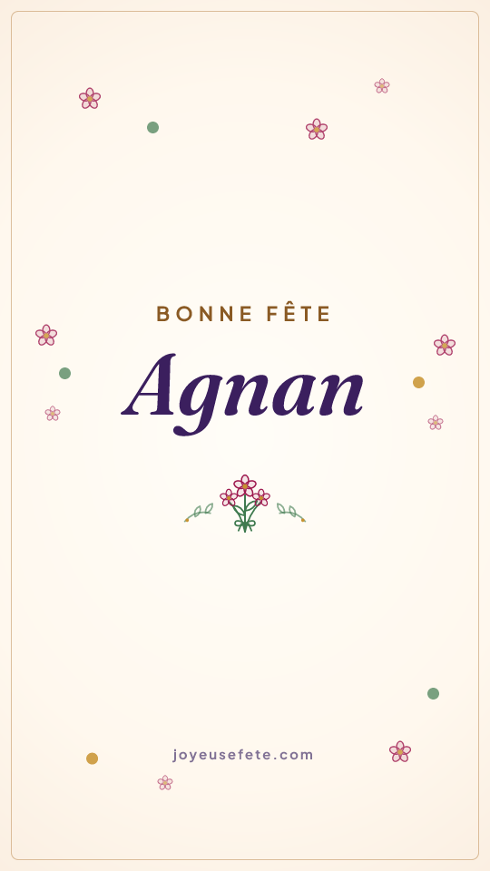 Image « Bonne fête Agnan » au format story