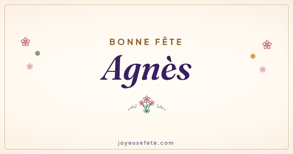 Image « Bonne fête Agnès » au format large