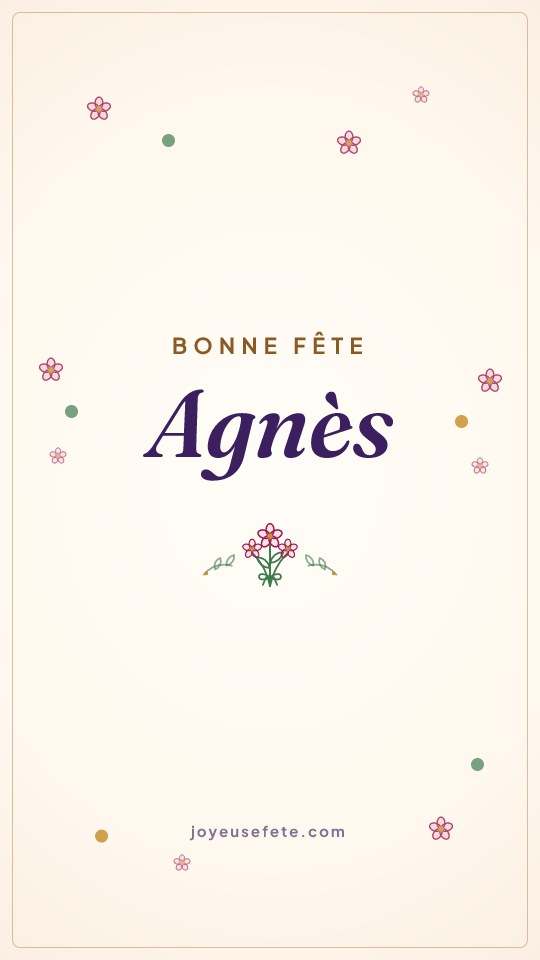 Image « Bonne fête Agnès » au format story