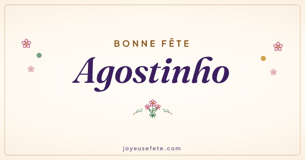 Image « Bonne fête Agostinho » au format large