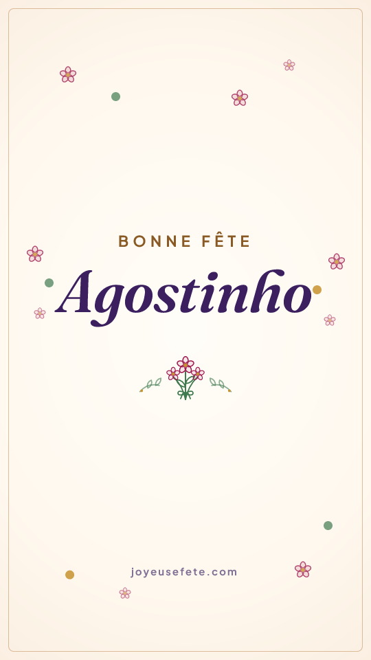 Image « Bonne fête Agostinho » au format story