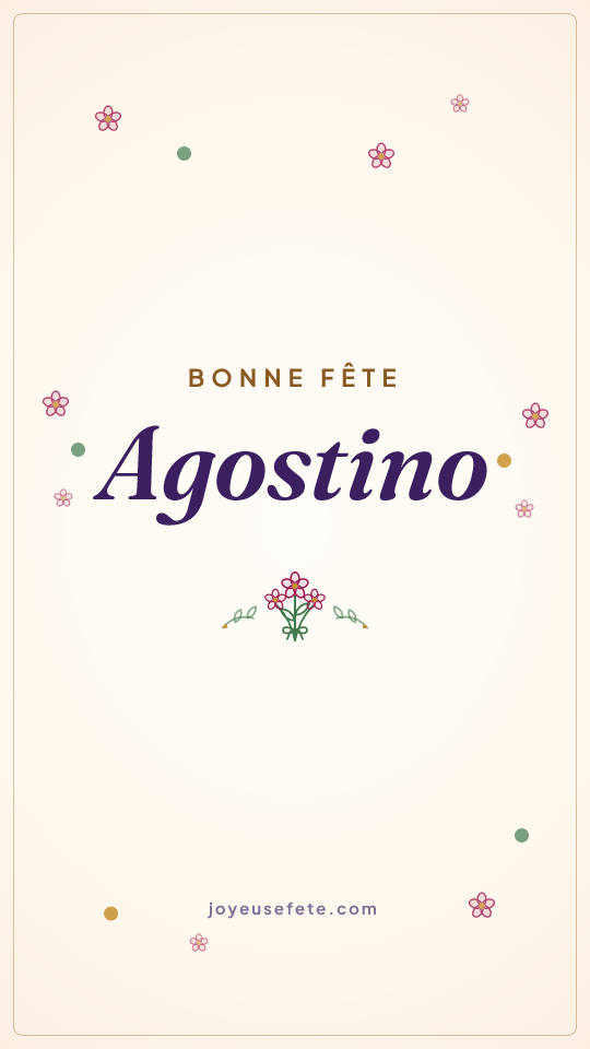 Image « Bonne fête Agostino » au format story